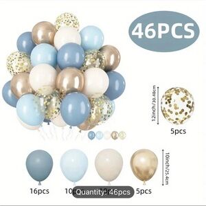 A set of 46pcs mixed color latex balloons